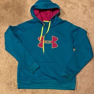 Under Armour Blue and Pink Hoodie LG